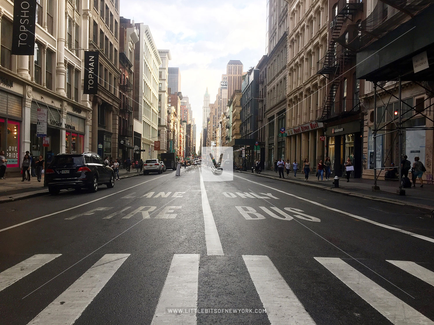 Looking South on Broadway in Soho